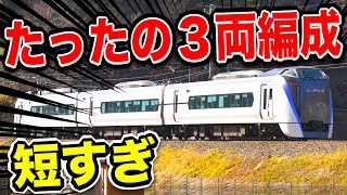 なにこれ！東京走るのに『たった3両』しかない特急列車がいました！短すぎワロタ！