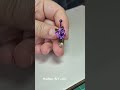 Belly button ring with Lilac.  Handmade piercing jewelry with flowers.  Fairytale