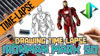 [DRAWPEDIA] TIME-LAPSE IRONMAN MARK 50 from MARVEL - SPEED DRAWING