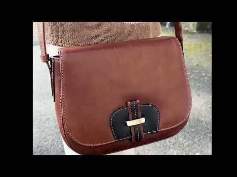 Lima Leather Handbag style S242 in brandy colour