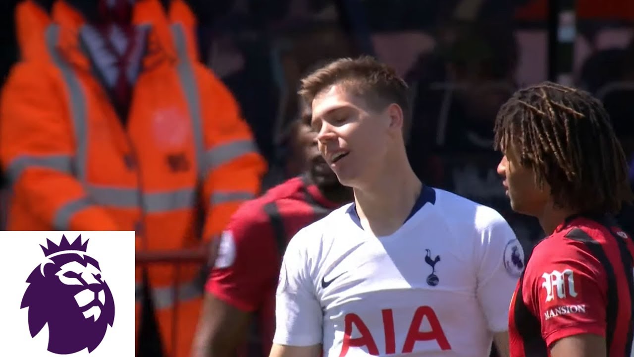 Spurs down to after Foyth sent for tackle against Bournemouth | Premier League | NBC Sports - YouTube