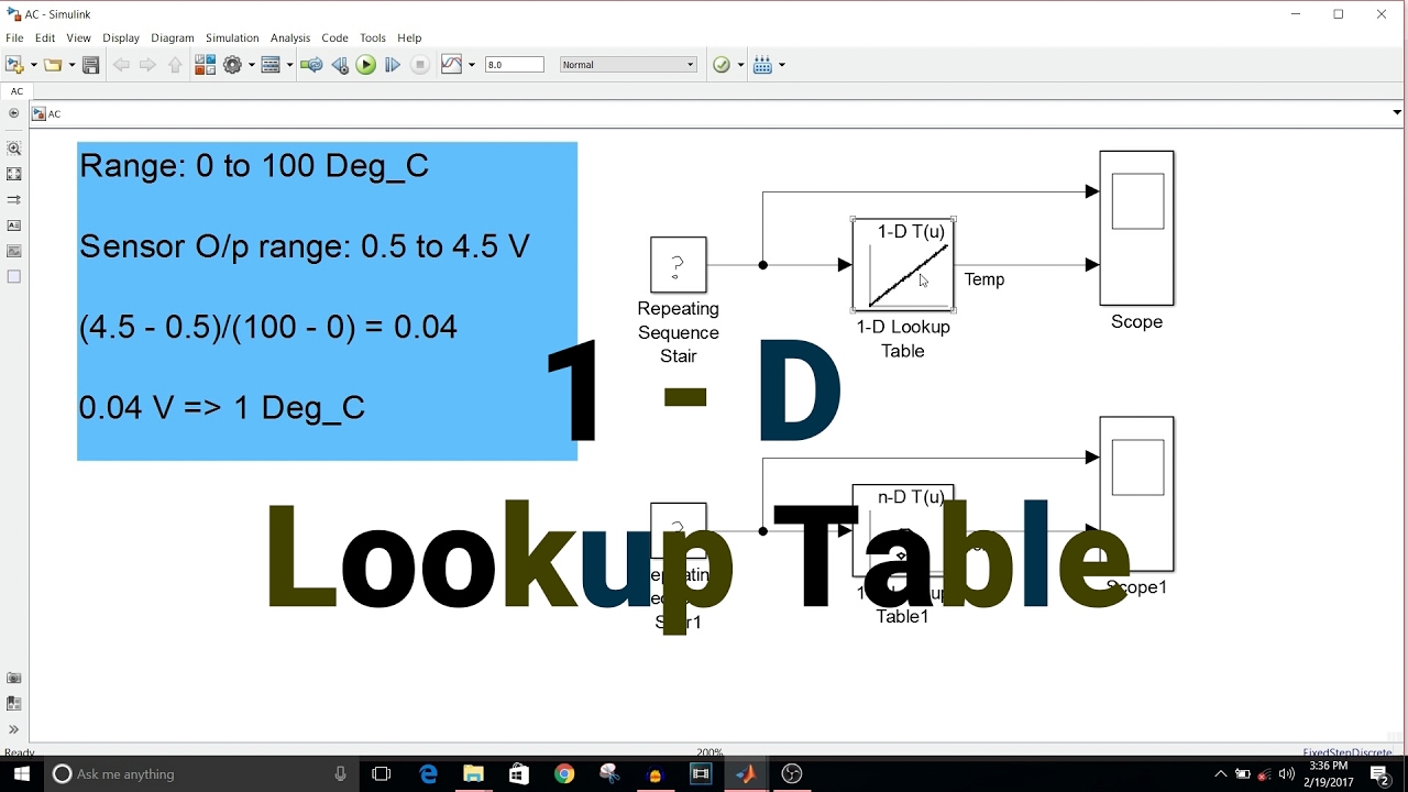 Simulink Tutorial - 20 - 1-D Lookup Table | Using Excel Data | Using