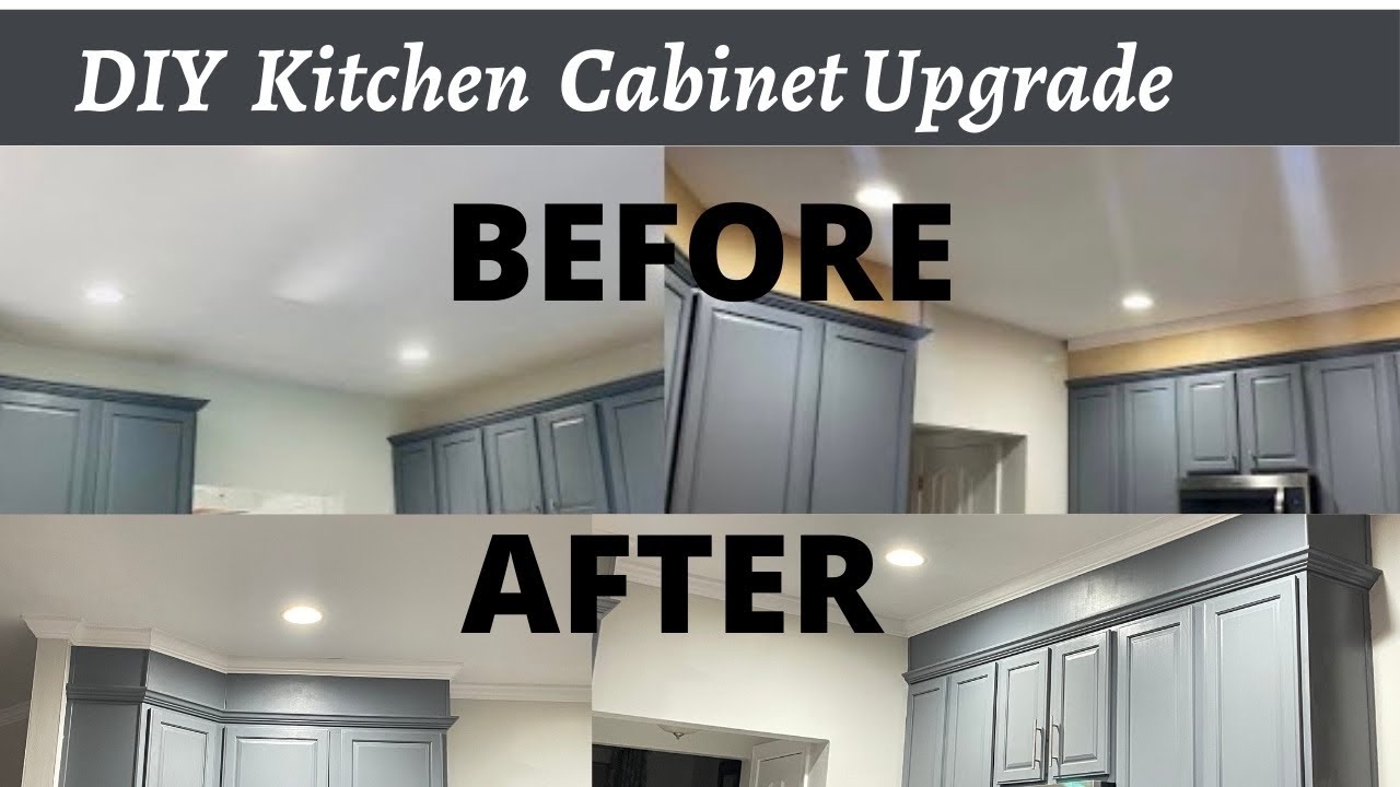 DIY KITCHEN UPGRADE + CROWN MOLDING I let the "QUES" update