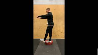Single leg touchdown squat