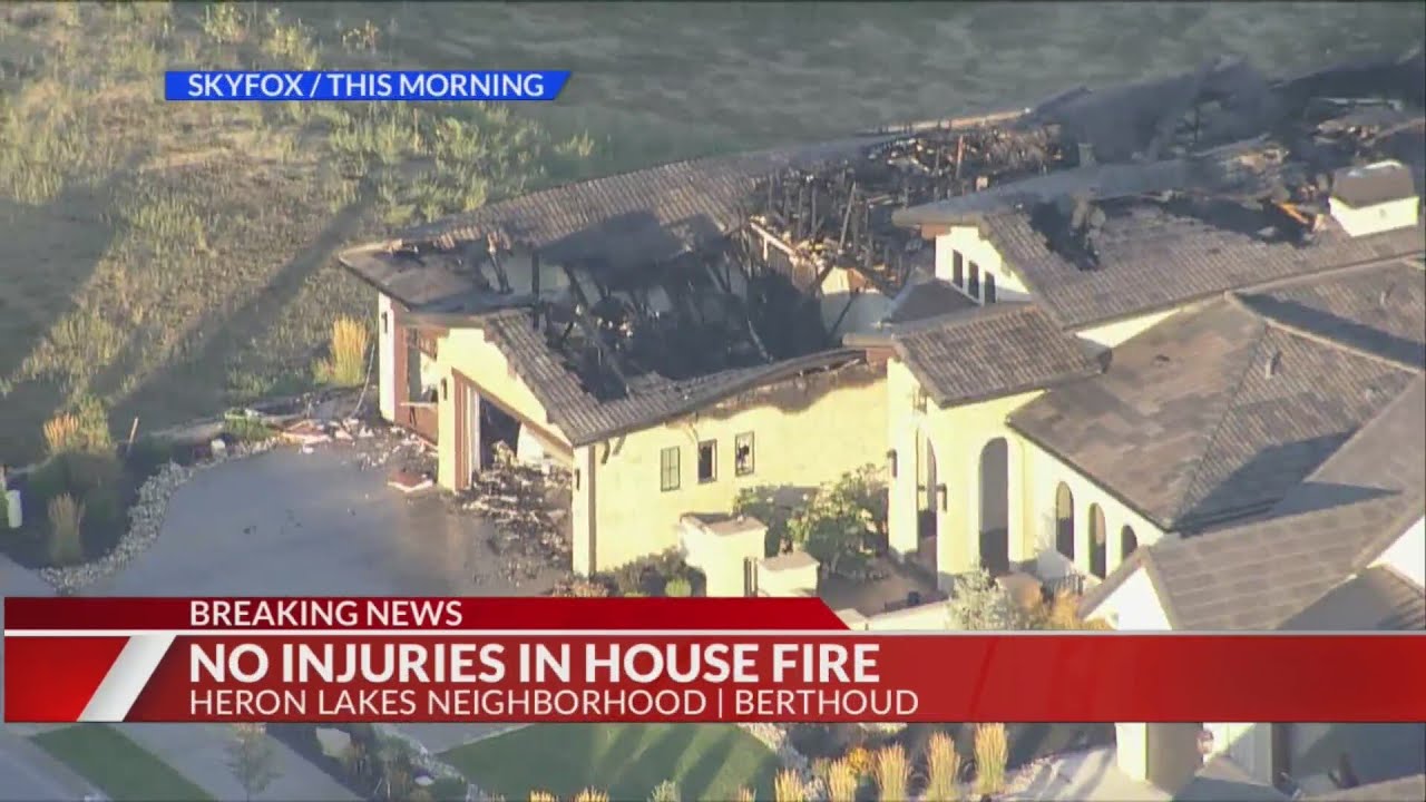 Crews battle early morning house fire near Berthoud - YouTube