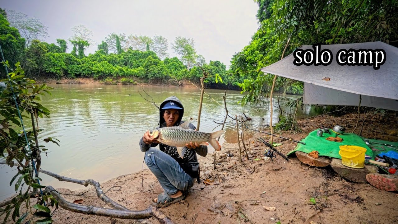Solo fishing camping bulan puasa ramadhan dapat rezeki untuk berbuka puasa 