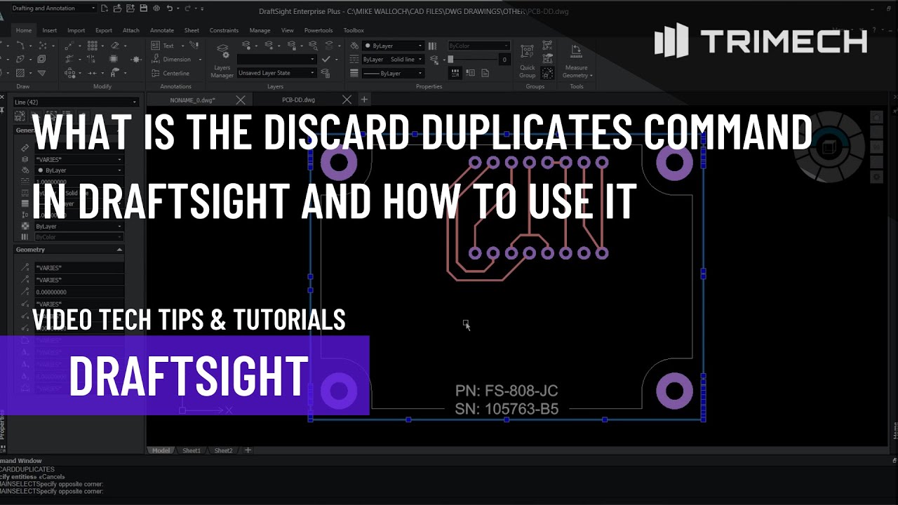 What is the Discard Duplicates Command in Draftsight and How to Use It ...