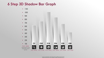 33.Create 6 Step 3D Shadow Bar Graph|Powerpoint Infographics|Graphic design|Free Template