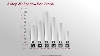 33.Create 6 Step 3D Shadow Bar Graph|Powerpoint Infographics|Graphic design|Free Template