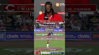 Elly De La Cruz on Playing Behind Andrew Abbott "It's an Honor." #cincinnatireds #reds #mlb