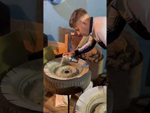 Красим штампы в болотный цвет #ваз2107 #капсулавремени #2107 #vaz2107