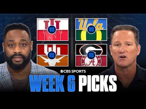 Picks for EVERY Top 25 game in College Football [Full Week 6 Predictions] ✅