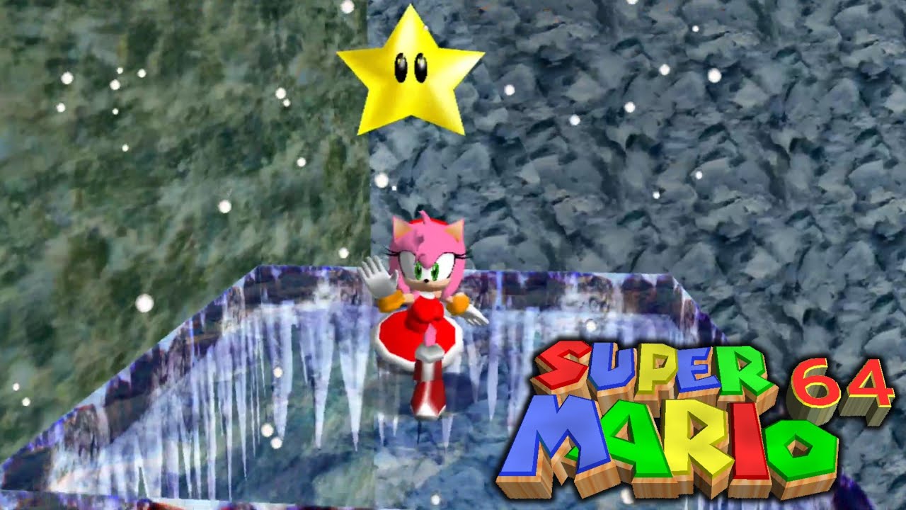 Super Amy Rose 64 Mod HD Textures Full Screen 16:9 (Gameplay Android)