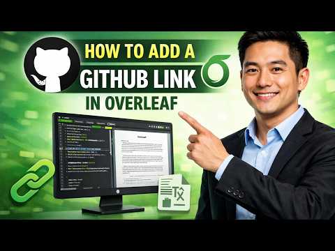 How to ADD a GITHUB LINK in Overleaf (Step by Step) 2026