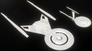USS Discovery A v Enterprise Refit Size Comparison