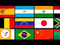 BANDERAS DEL MUNDO - Encuentra la bandera diferente - EUROPA, AMÉRICA, ÁFRICA, ASIA - Recopilación