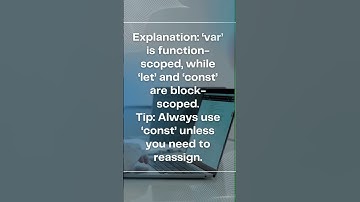 "JavaScript Variable Trick You Must Know! | var vs let vs const 🔥"