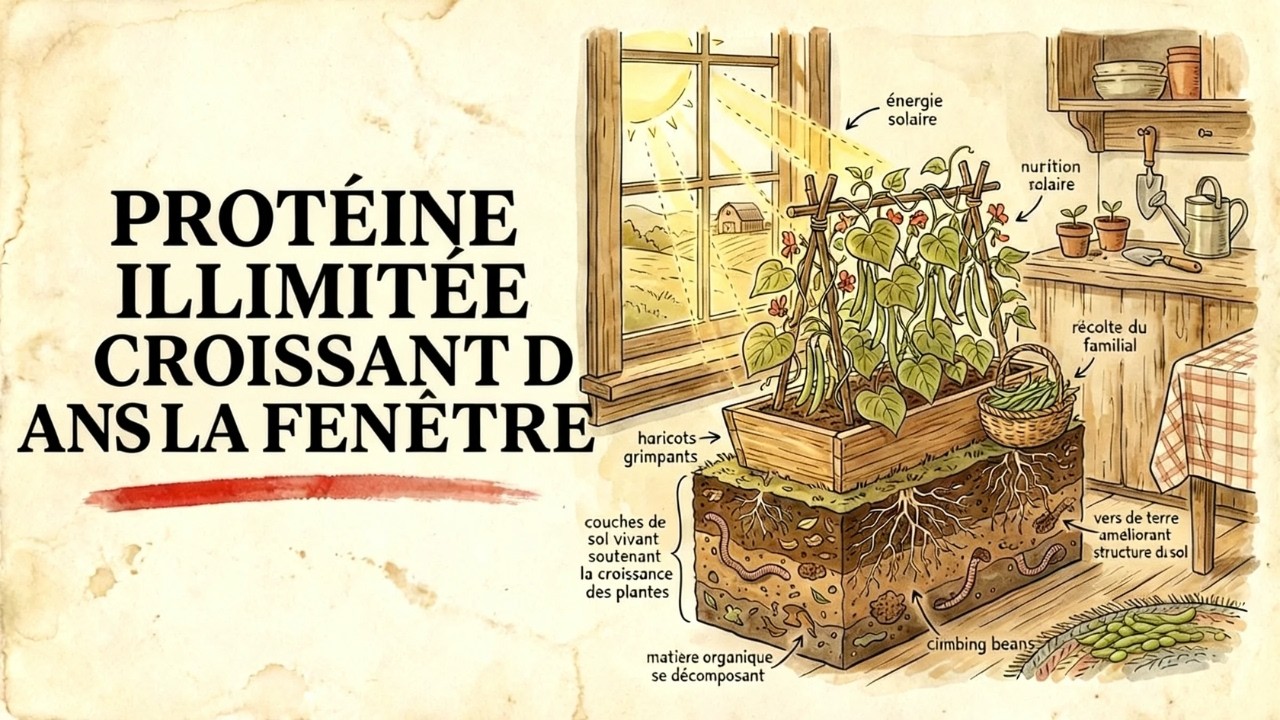 Cultivez plus de protéines que le bœuf. Sans terre. La méthode de la jardinière en 5 minutes.