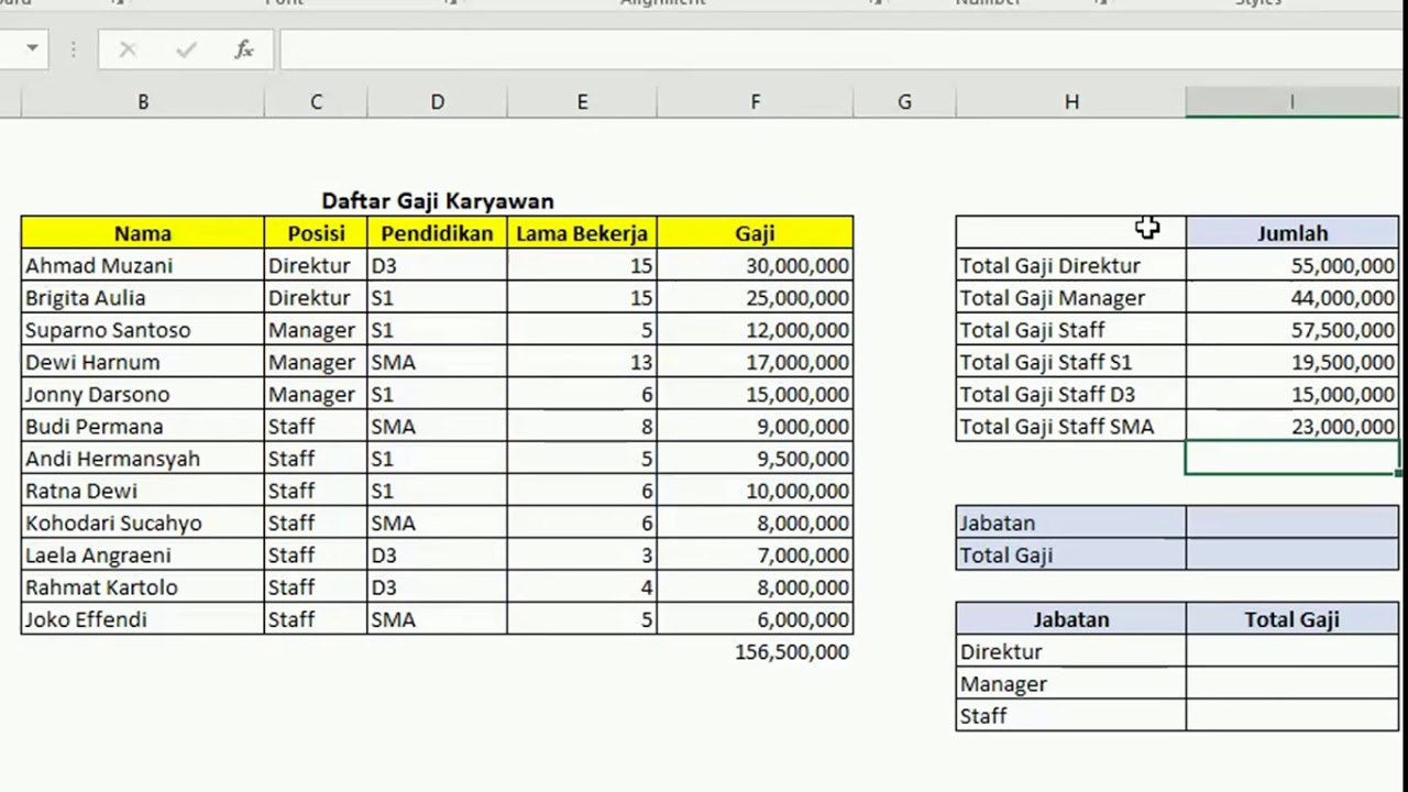 Tutorial Rumus Sumif Dan Sumifs Di Microsoft Excel Youtube Hot