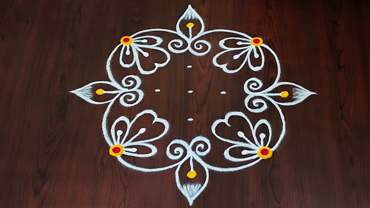 5×5dots easy rangoli|daily muggulu|thipkyanchi,festival rangoli|traditional rangoli#Rang kaa Rangoli