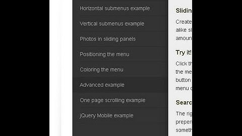 Jquery Mobile - Mobil Web Tasarım Ders-5 Yan Panel - the Panels