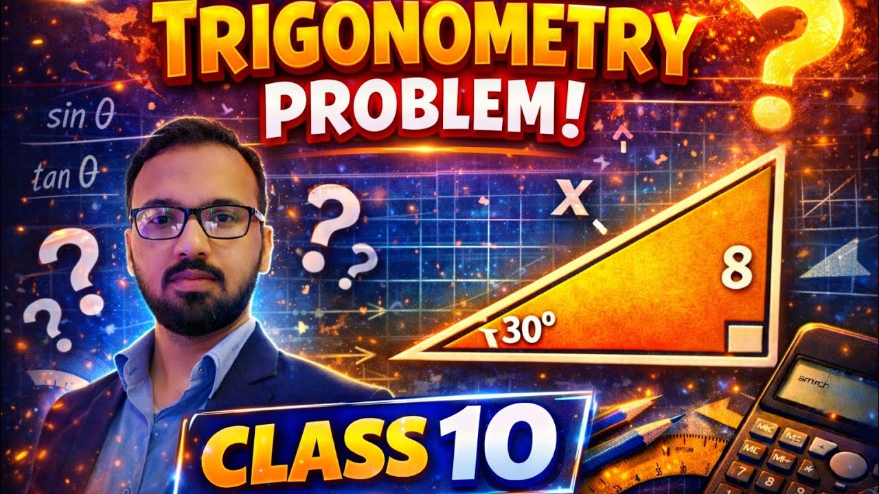 📘 Class 10 Trigonometry Problem | Easy Explanation with Diagram