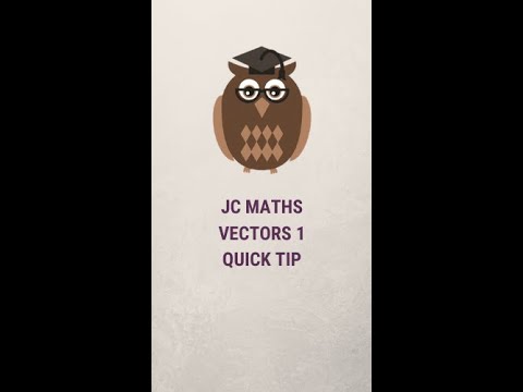 A 10 Min Concept Initiative by EduZ Tuition- Vectors 1. Jc Maths.