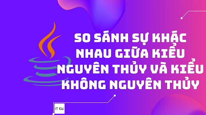 So sánh kiểu nguyên thủy và kiểu đối tươngj