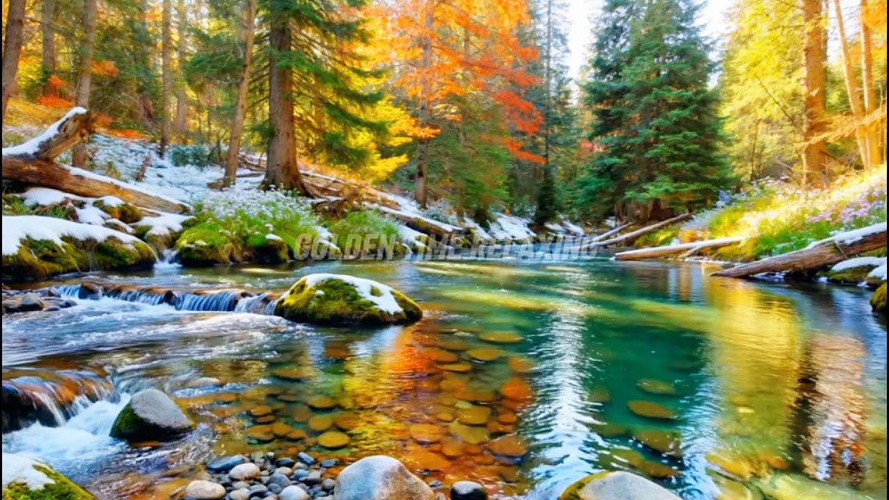Relaxing Nature Music by the Forest Stream 🌲 Calm River Sounds for ...