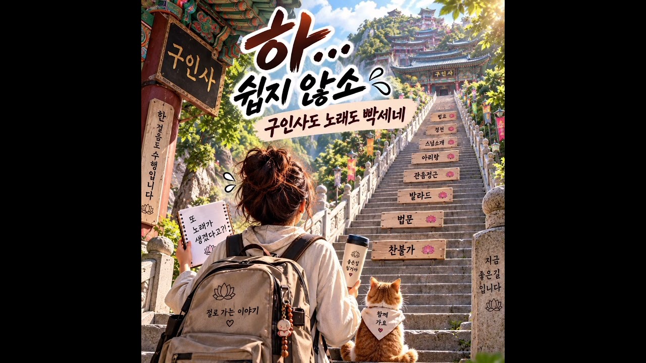 구인사 올라가기도 빡세고 노래만들기도 빡세네😄🙏