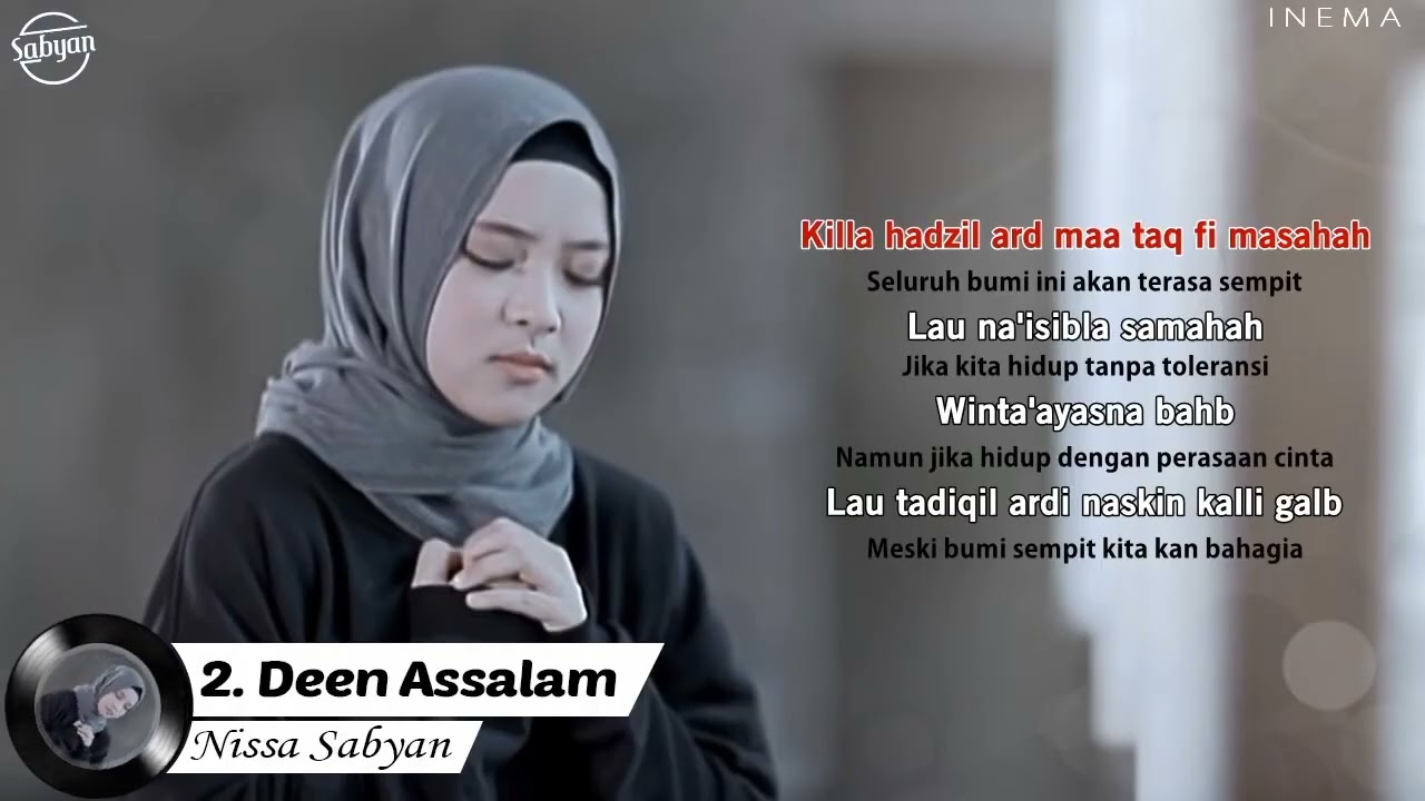 Nissa Sabyan - Top 3 Lagu Sholawat Merdu Penyejuk Hati (Video Lirik & Terjemahan)