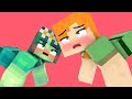 Who will steve choose alex or zombie girl   monster school minecraft animation