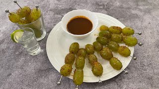 Tajin and Tequila Grapes Skewers/Mexican Tequila Grapes