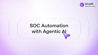 Agentic AI for SOC Operations | Automate Alert Triage, Correlation & Incident Management