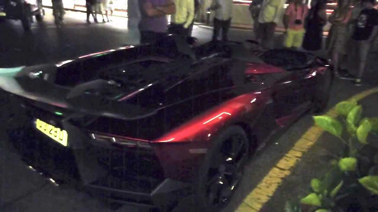 Lamborghini aventador, Louis Vuitton, Puerto Banus at night with