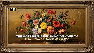 Vintage Floral Art 🌸 Free 2 Hour Samsung Frame TV Screensaver 4K 2026
