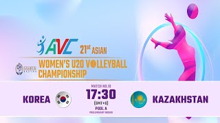 LIVE korea vs kazakhstan / 21st Asian Women's U20 Volleyball Championship