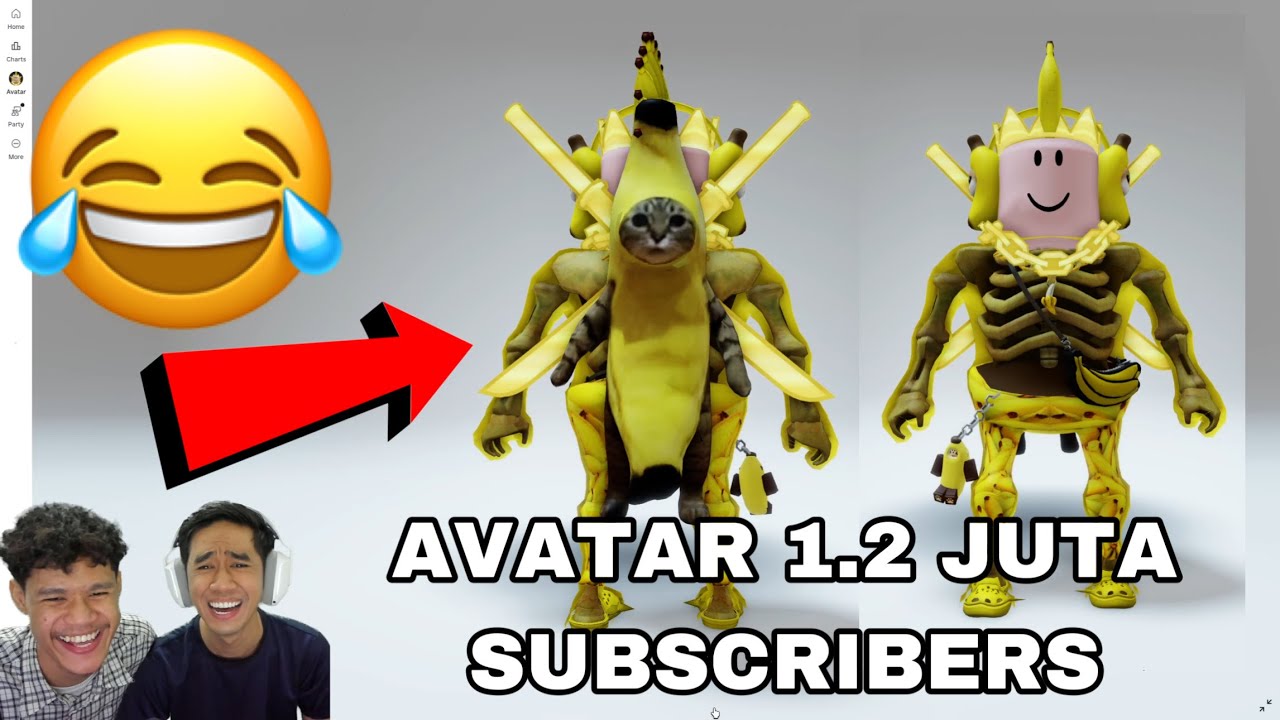 AVATAR 1.2 JUTA SUBSCRIBERS 😂 AFIQKENTANG HABISKAN ROBUX AQIL JADI PISANG 🍌