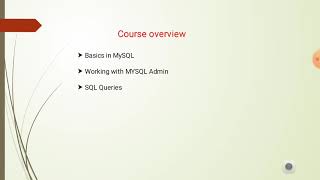 Mysql Online Training By Ms.joysi Immaculate .Com