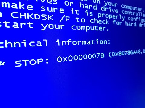 How to Fix Blue Screen Of Death BSOD stop error code 7B (0x0000007B, 0x80786A48, 0xc0000034)