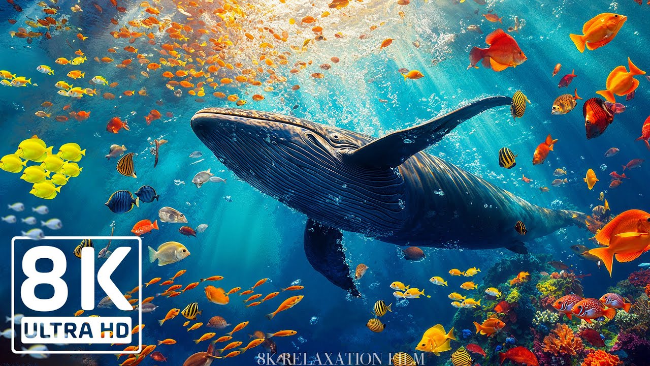 Dive Into the Mesmerizing Underwater Realm🐳 Marvel at Sea Animal in The Best 8K ULTRA HD Aquarium