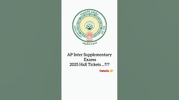 AP inter supplementary exams 2025 HALL TICKETS update #ap #inter #supplementary #hall tickets