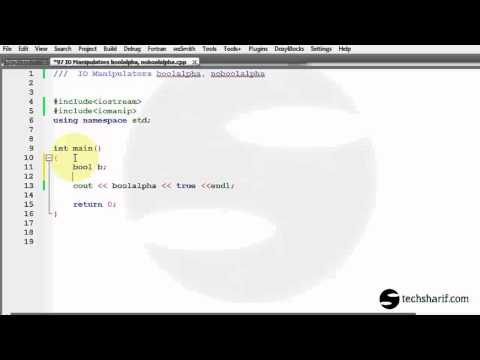 bangla c++ video tutorial 97 IO Manipulators boolalpha, noboolalpha