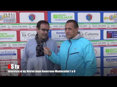 Gs Tv - intervista al dg Vetrini dopo Gavorrano-Montecatini 1 a 0