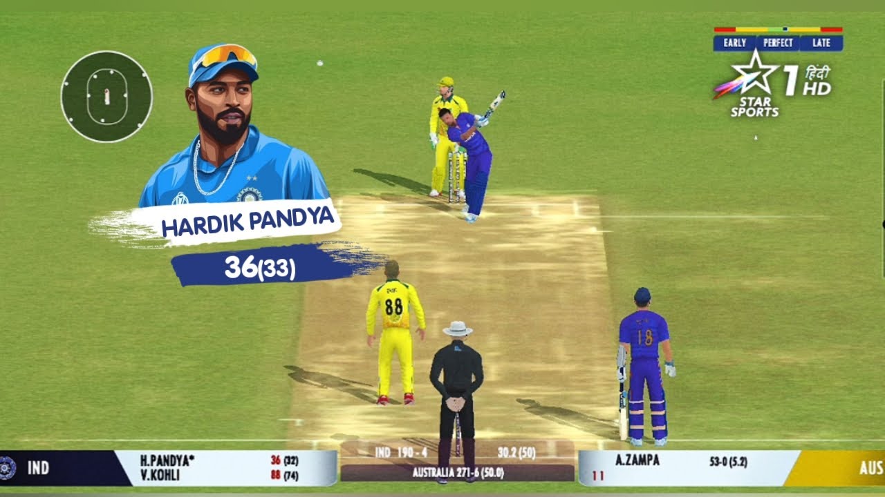 Hardik pandya score 36 in 33 balls 😊 | IND  vs AUS match in cricket 22