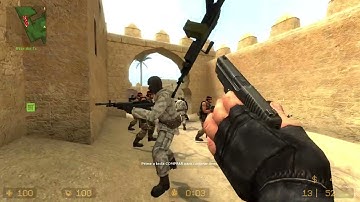 Counter Strike Source Dust 2 Bots #17 Just Only Machine Guns