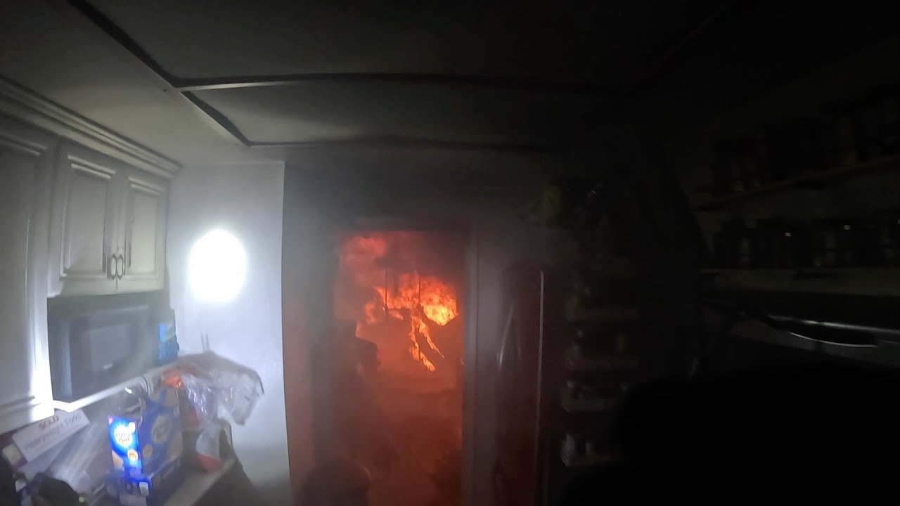 Arrive on scene of a residential structure fire in the City of Hesperia from 2024.