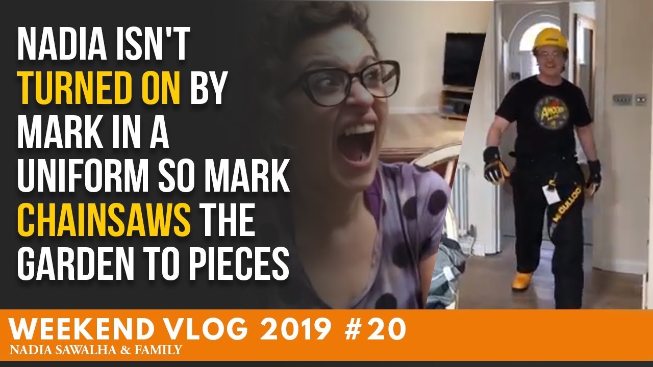 Видеоблог выходного дня №20 — Надю не возбуждает Марк в форме, поэтому Марк РАЗРЕЗАЛ сад бензопил...