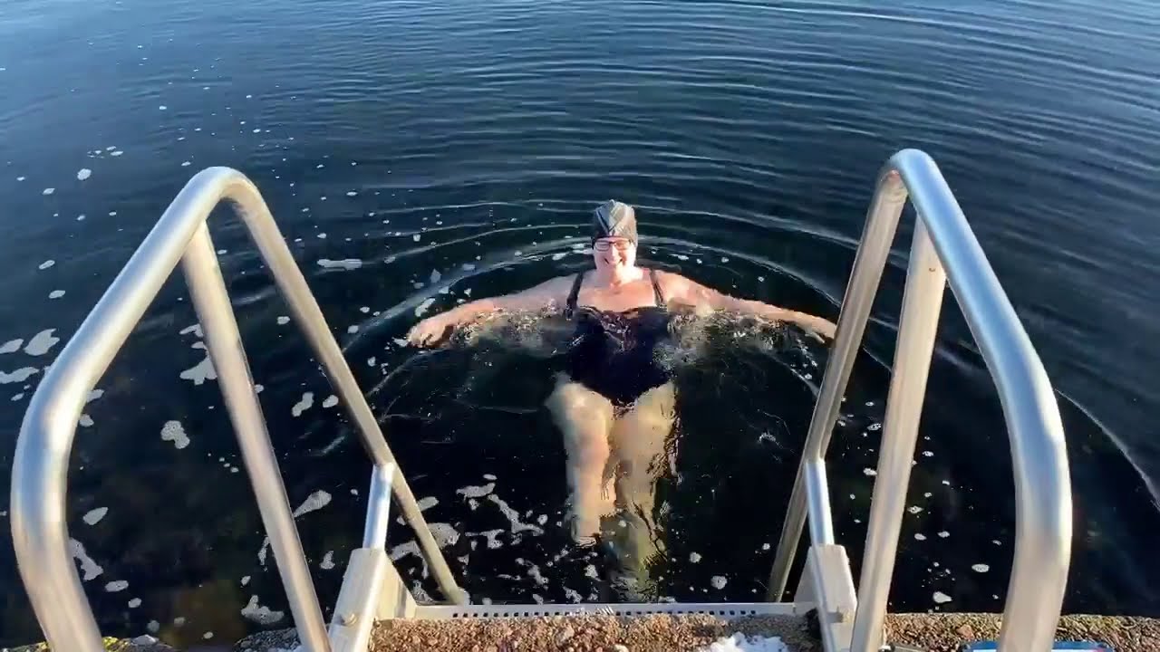 Vinterbada i Oskarshamn