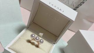 【TASAKI】Mvlog 開封動画　balance neo Ring ジュエリーバランスネオリング💍 大丸購入　真珠　jewelry指輪 理想　반지、戒指　#tasaki #ring #指輪